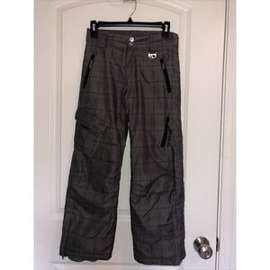 MARKER  Kids SKI PANTS Youth Size 10 PLAID - Black / Charcoal Gray